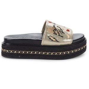 Karl lagerfeld platform slides